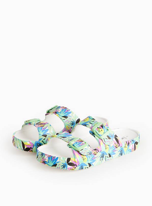 Multi Tropical Printed Sliders 8